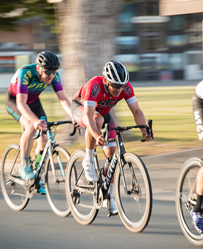 Longtime Red Peloton member and leader - including past President - Javier Sanchez competing at Tuesday Night Twilights criterium series. Javi has played a critical role in the continuation of many Northern California cycling events including TNT.