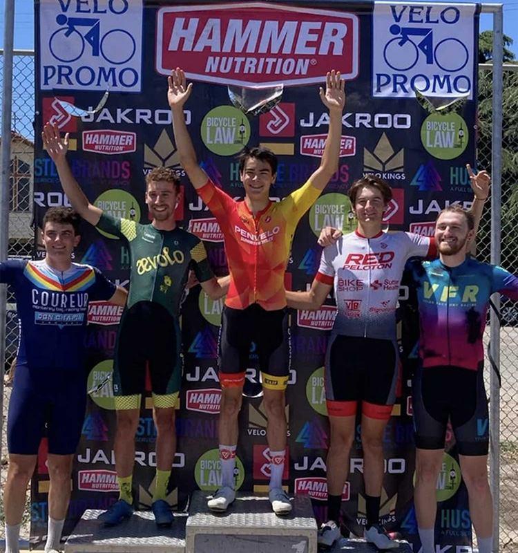Blake Macheras earns 5th in the P1/2 road race at San Ardo, which gets him 3rd in the U23 NorCal State Road Race championship!!