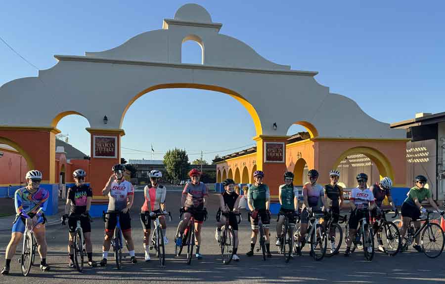 Women's bike race at the TNT criterium series in Santa Rosa in Northern California Bay Area.